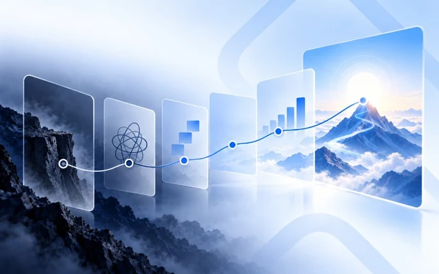 Journey from business challenge to measurable product impact.