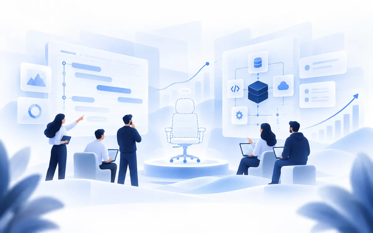 Development leadership gaps in high-growth software teams illustration