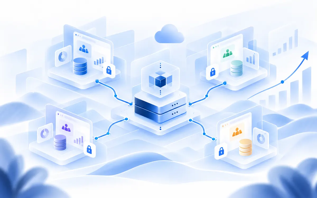 Multi-tenant SaaS development decisions for growth illustration