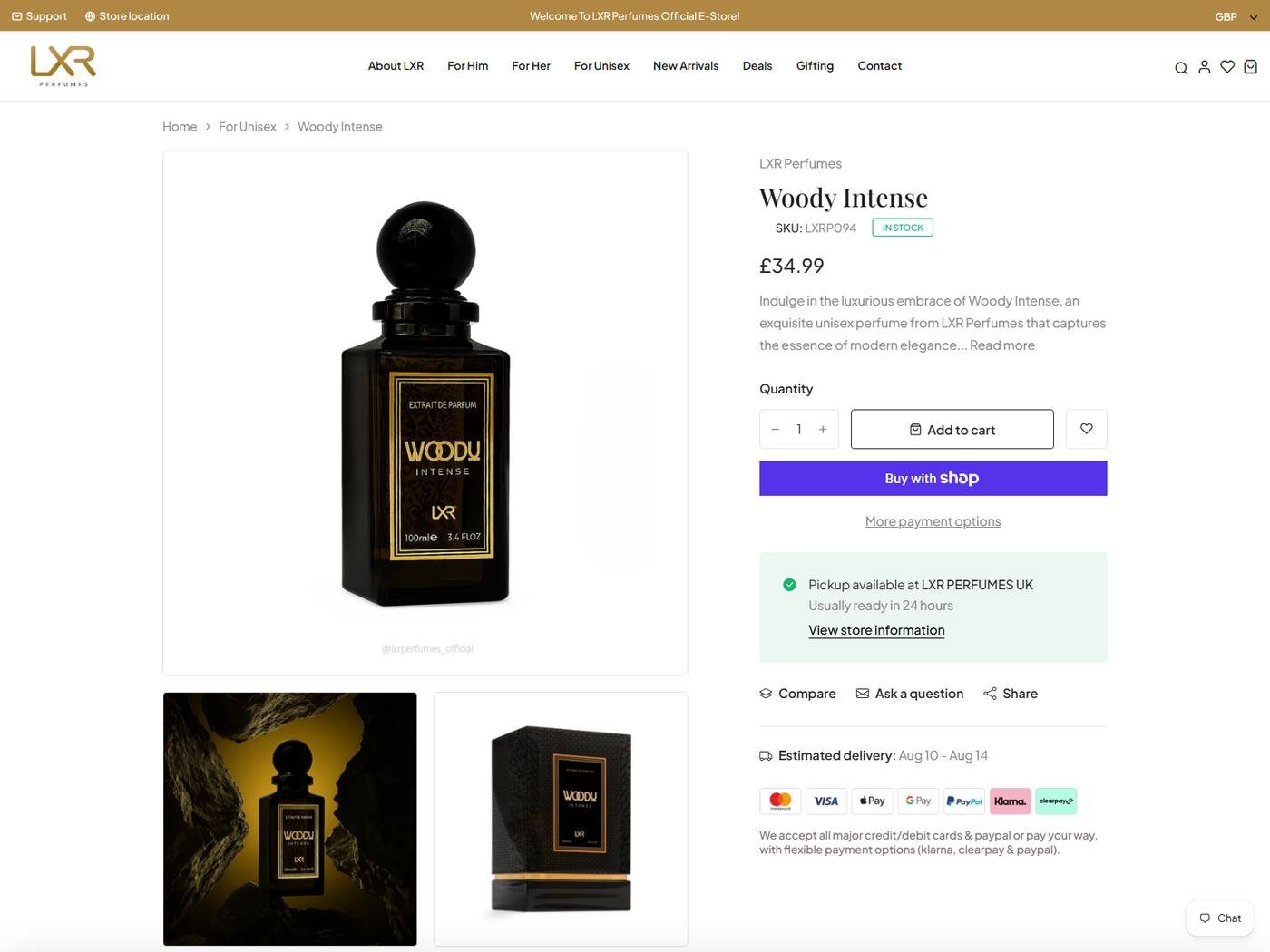 LXR Perfumes - Oud En Wood