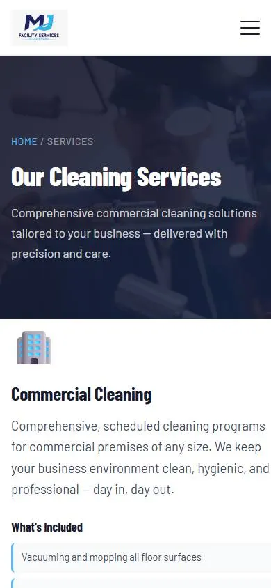 MJ Facility Services — Mobile services
