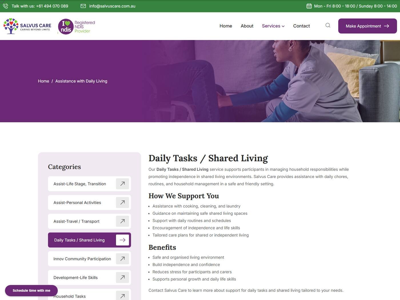 Salvus Care - Daily tasks
