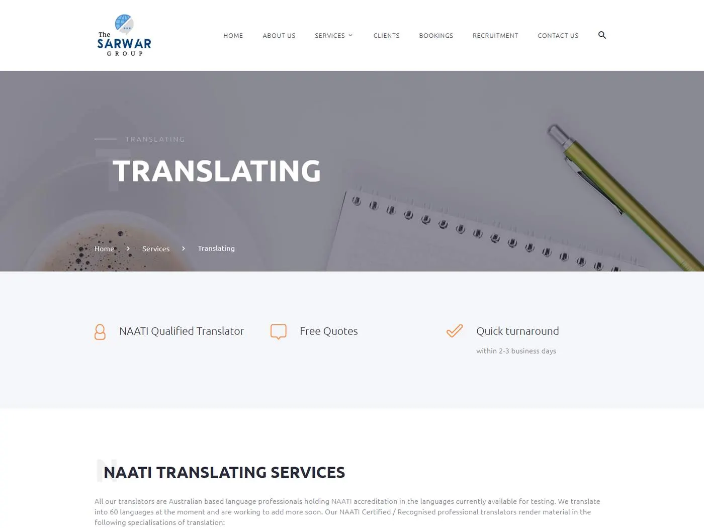 The Sarwar Group — Translation