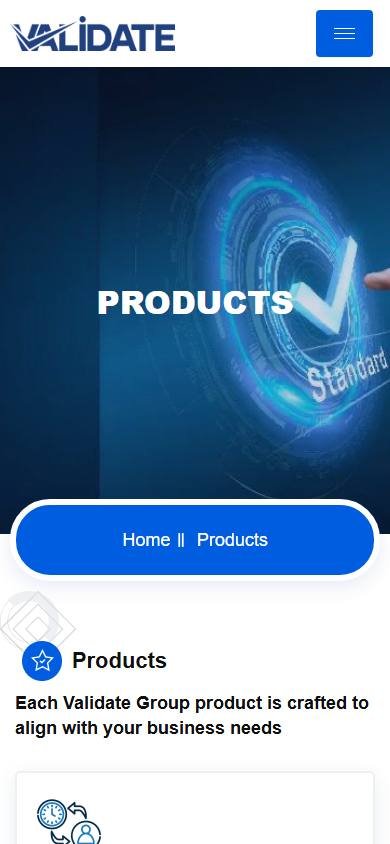 VALIDATE Group product experience - 024 Products Mobile