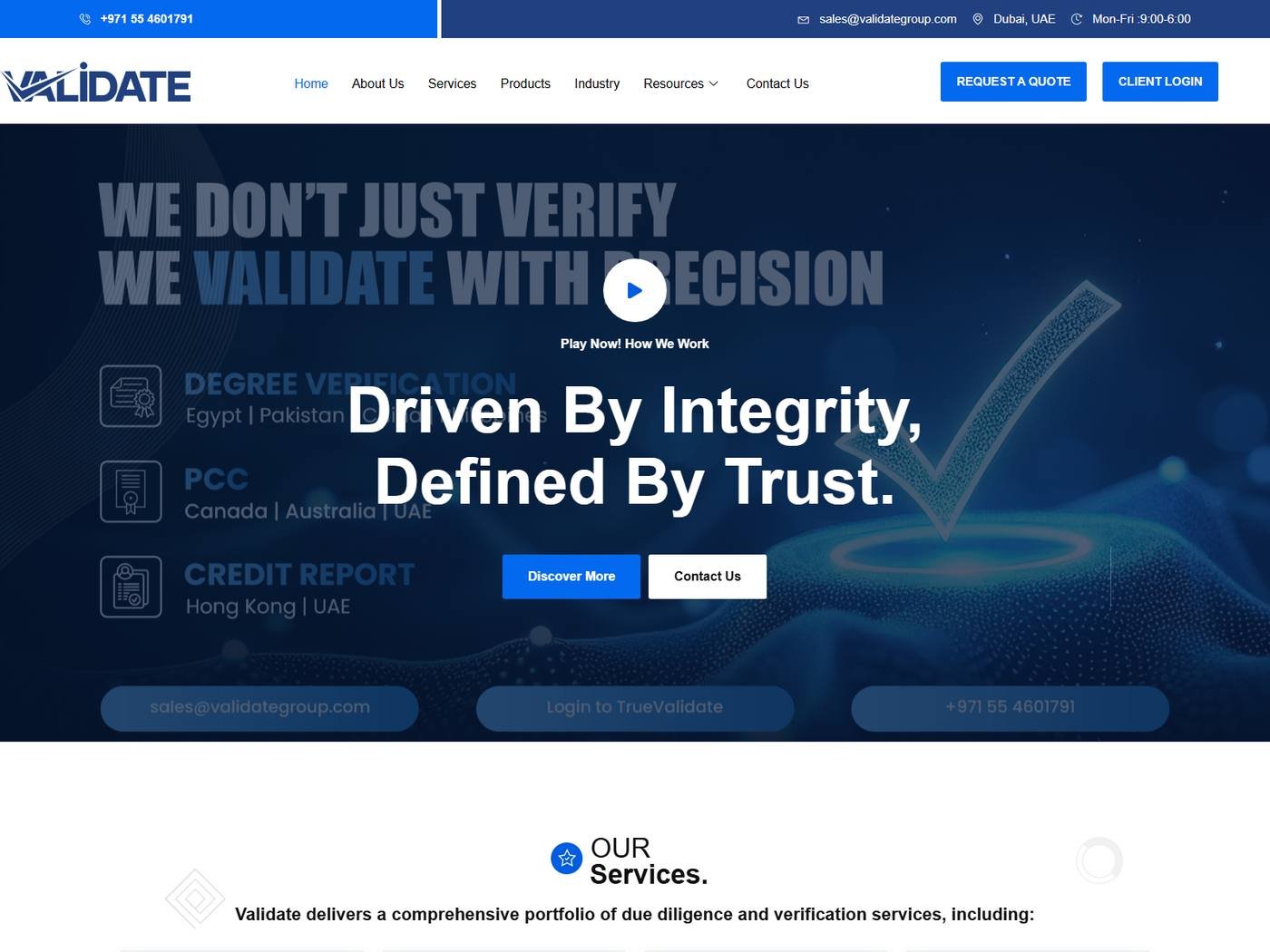 VALIDATE Group - Homepage