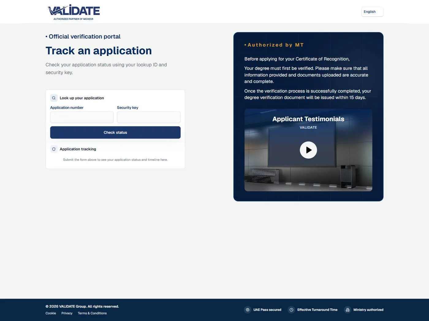 Mohesr Degree Platform — Application tracking