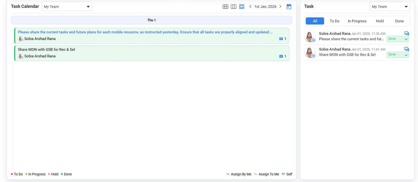 People-i Enterprise HRMS product experience - Dashboard Task Calendar Daily 1
