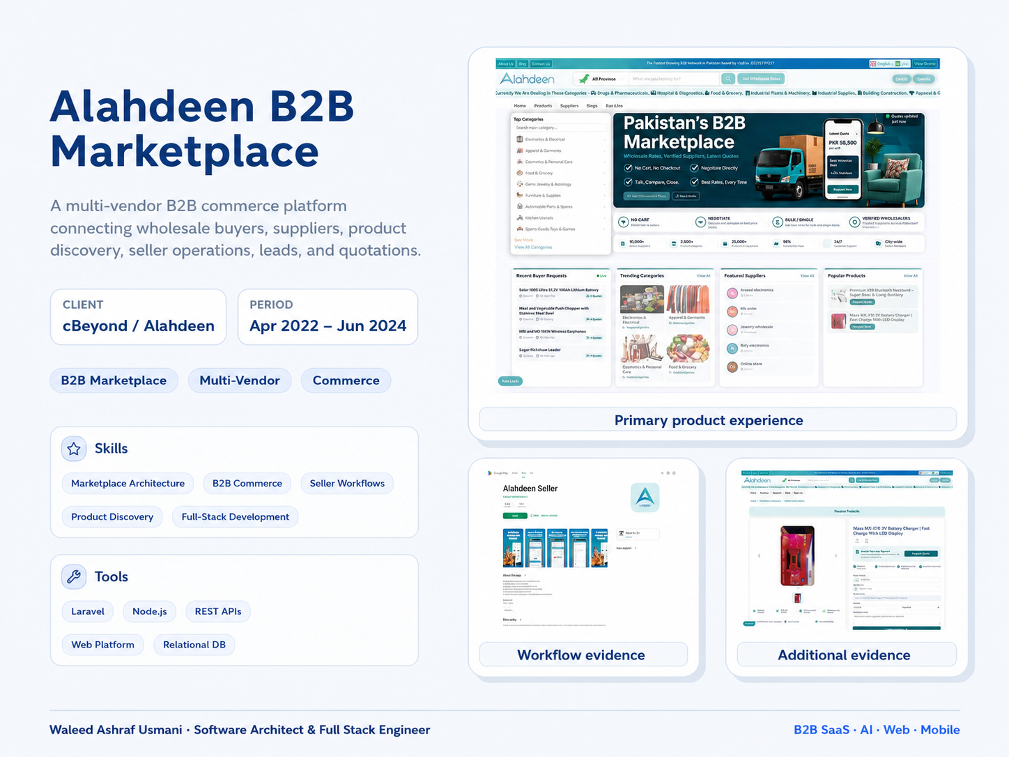 Alahdeen B2B Marketplace project cover