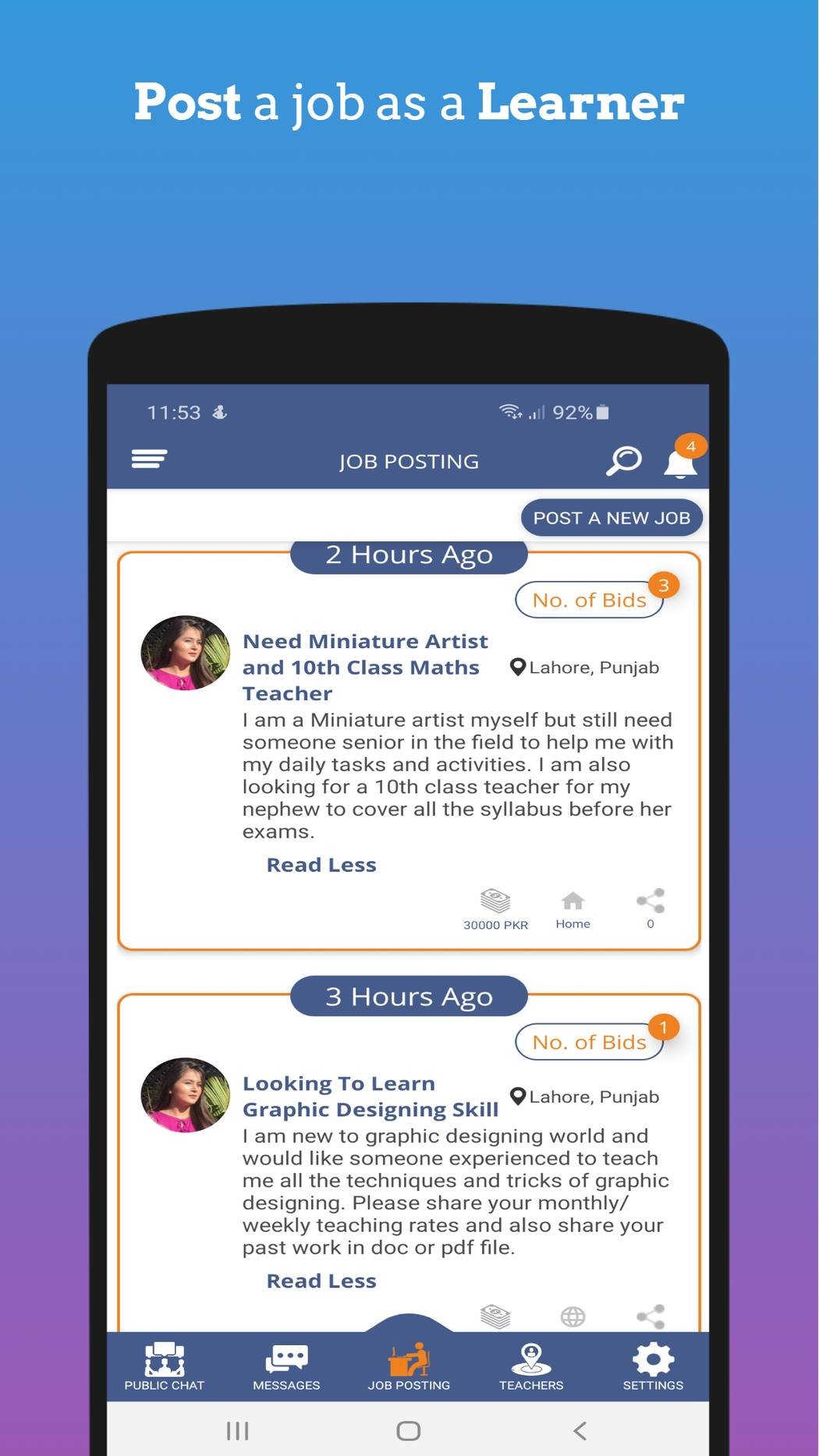 ChatTeach evidence thumbnail - Post a Job