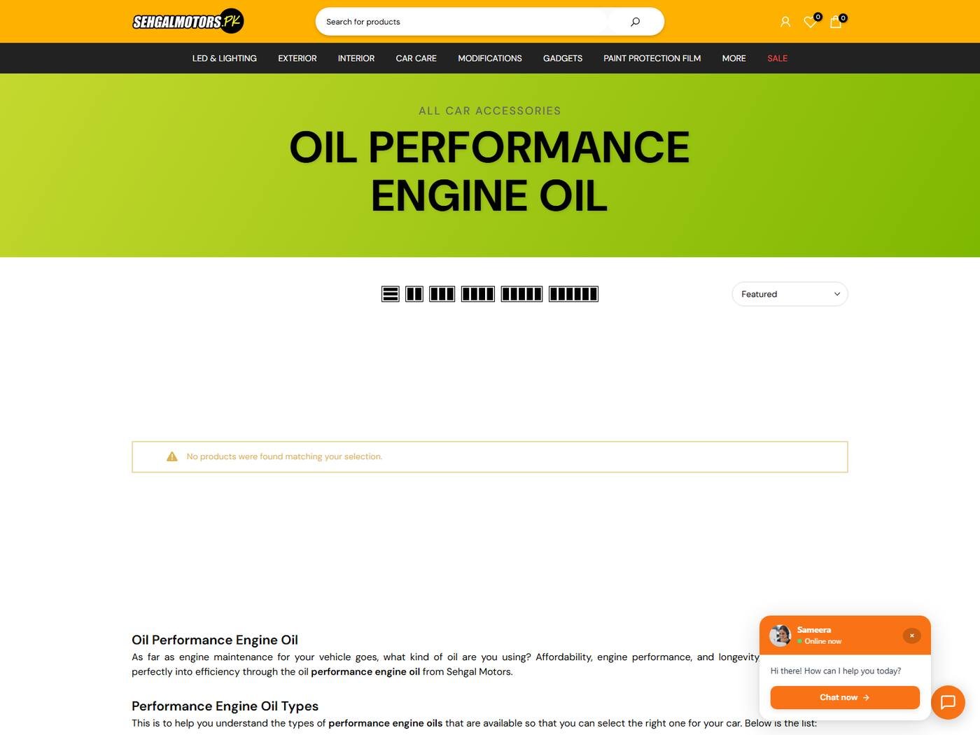 Sehgal Motors product experience - 076 Collections Oil Performance Engine Oil